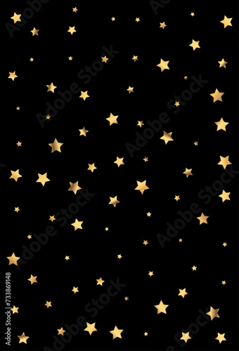 Yellow Constellation Vector Black Background.