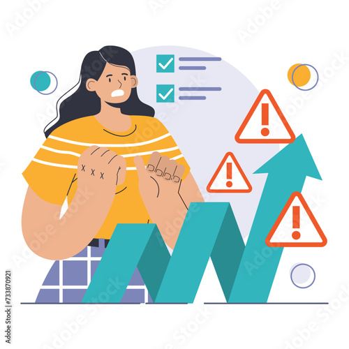 Competitive advantage. Advertising and marketing business strategy. Brand recognition and market niche definition. Flat vector illustration