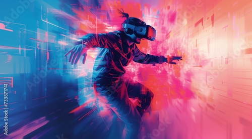 Dynamic Virtual Reality Experience with Intense Colors