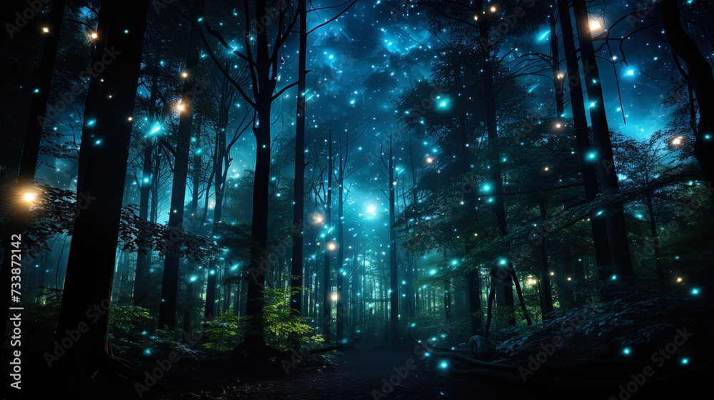 The endless space in which every star is like a firefly that decorates the night forest of hea