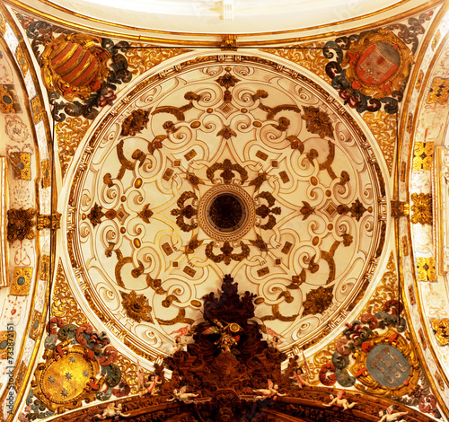 Cúpula semiesférica de la Iglesia del Carmen, Antequera, provincia de Málaga, Andalucía, España