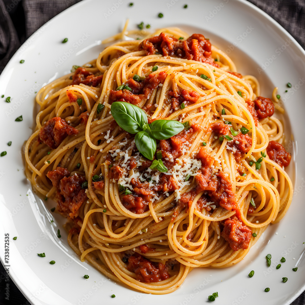 Traditional spaghetti bolognese 