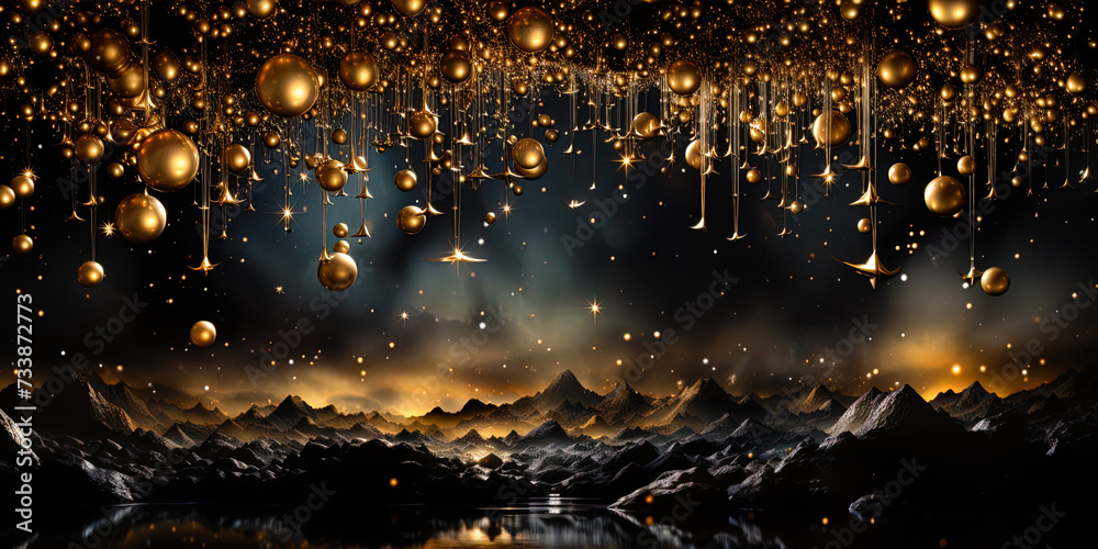 The magnificent scene of the shining night sky, on which the stars are like pearls in black velvet The magnificent scene of the shining night sky, on which the stars are like pearls in black velvet