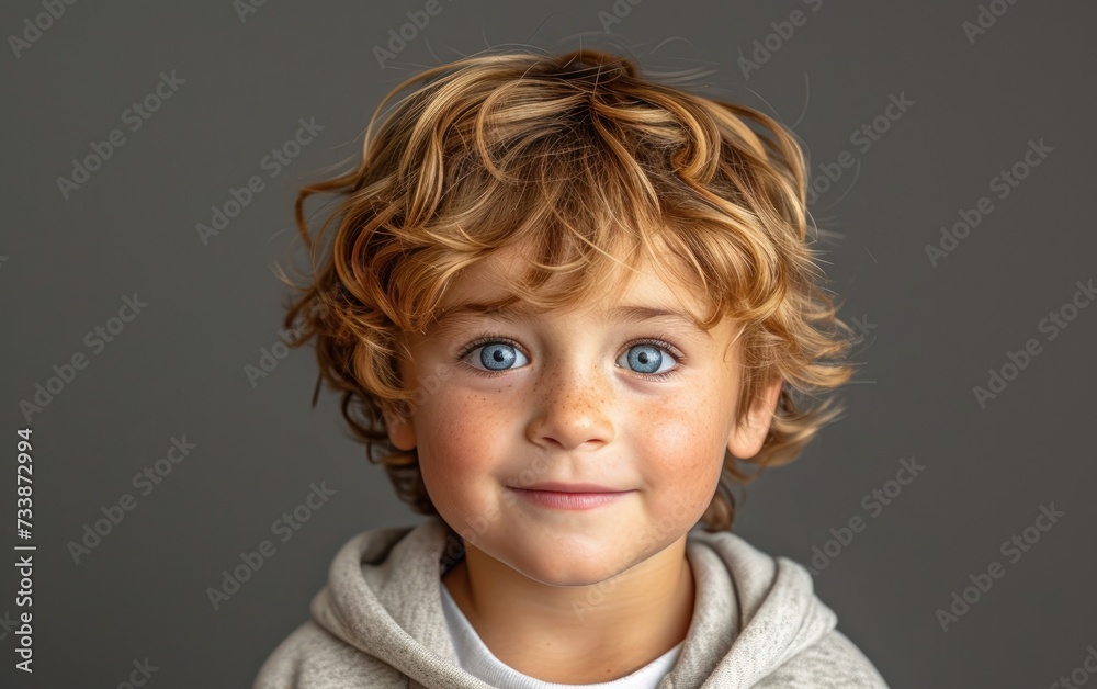 happy smiling caucasian kid portrait, professional studio background happy smiling caucasian kid portrait, professional studio background