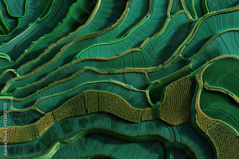 Surreal labyrinth like landscape inspired by the rice fields in Vietnam ...