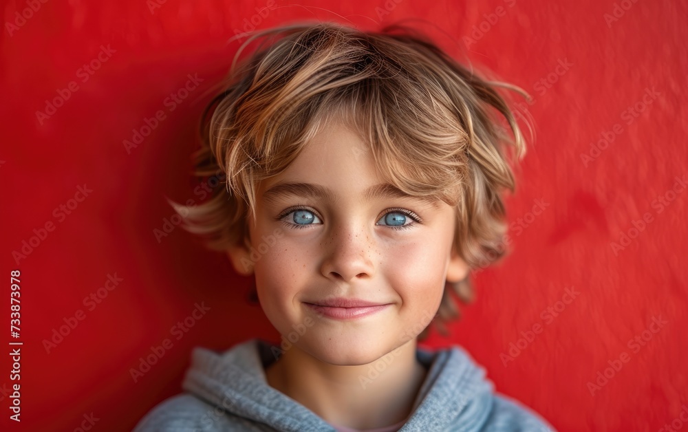 happy smiling caucasian kid portrait, professional studio background happy smiling caucasian kid portrait, professional studio background