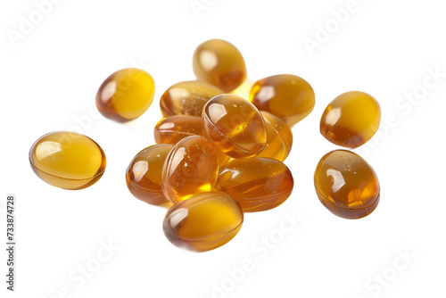 Oil Capsules on Transparent Background, PNG
