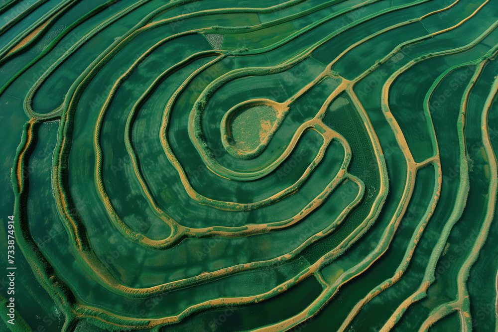 Surreal labyrinth like landscape inspired by the rice fields in Vietnam ...