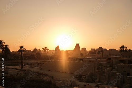 Sunset at the Karnak Temple, Luxor, Egypt