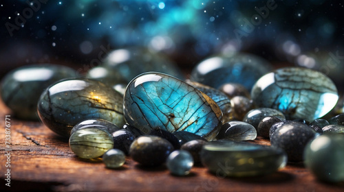 Iridescent Labradorite isolated gem