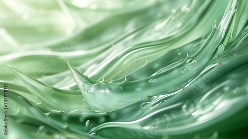 Sublime serenity: Aloe vera gel imbuing the atmosphere with a sense of peace through its gentle undulations.
