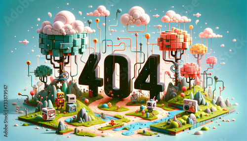 404 error page vector illustration