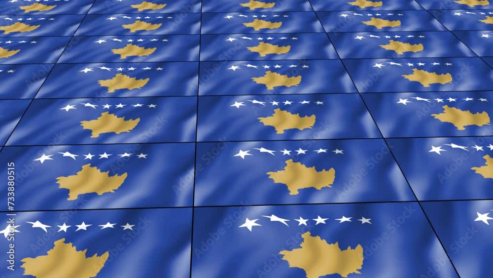 Kosovo Flag wave 3d rotating view animated wallpaper background Kosovo Flag wave 3d rotating view animated wallpaper background