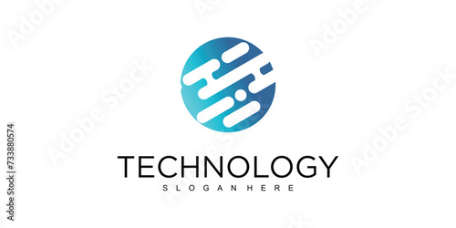 Simple technology design with modern style| premium vector