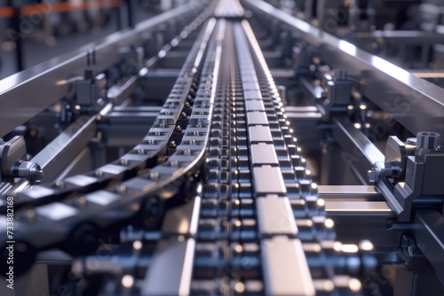 Production line with conveyor rollers for objects transportation