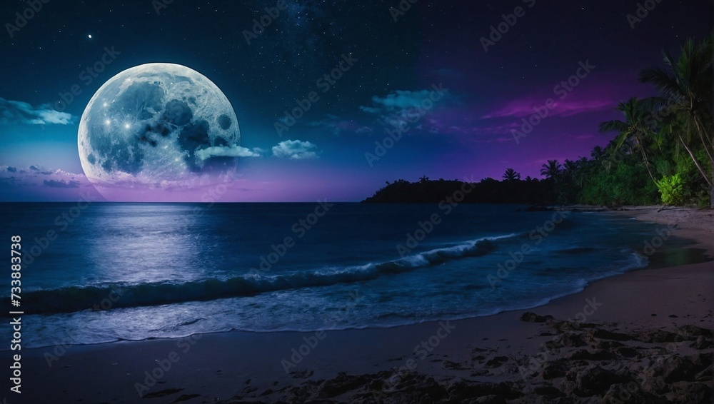 moon over the sea moon over the sea