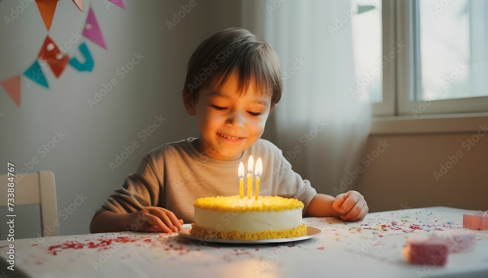 Happy birthday cover photo with children girls pink cake celebrating Happy birthday cover photo with children girls pink cake celebrating