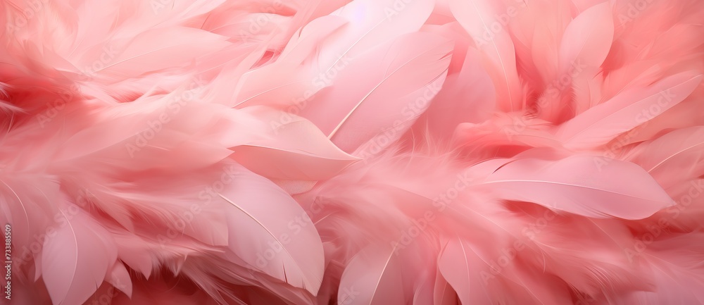 background pink chicken feathers