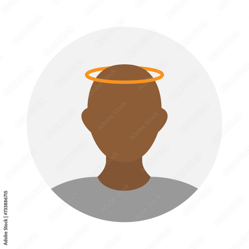 Empty face icon avatar with nimbus. Vector illustration. Empty face icon avatar with nimbus. Vector illustration.