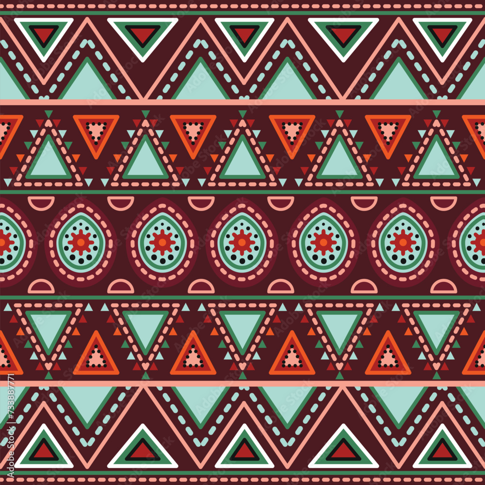 Vector seamless bohemian pattern background Vector seamless bohemian pattern background