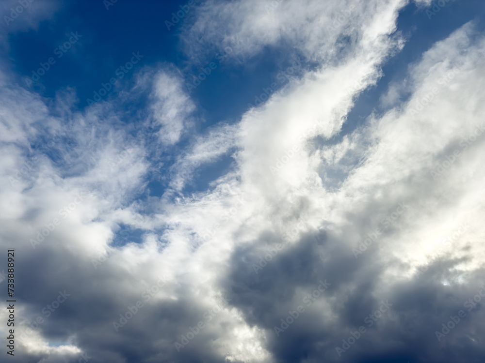 colorful dramatic sky background with black clouds