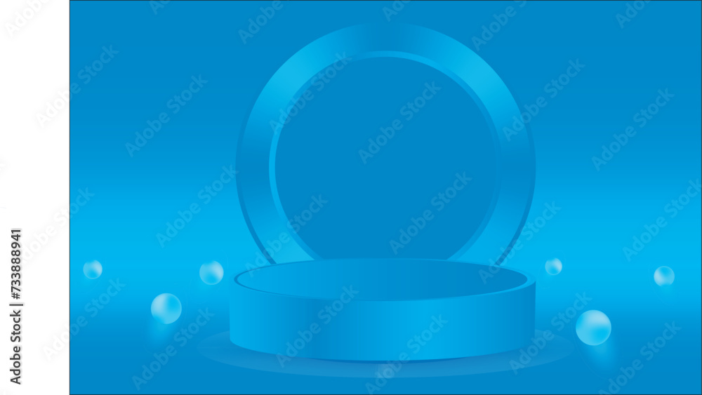 The blue pallet is circular in shape. There is a blue light shining. The blue pallet is circular in shape. There is a blue light shining.