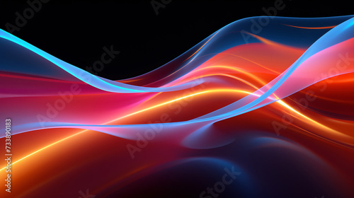 Abstract flowing curve lines