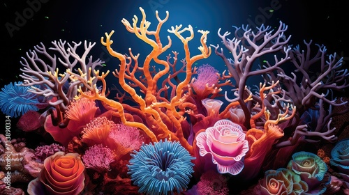 ocean coral outline photo