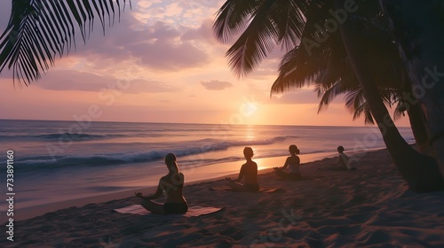 Sunset Beach Yoga Session