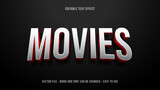 Cinematic movies editable text effect, 