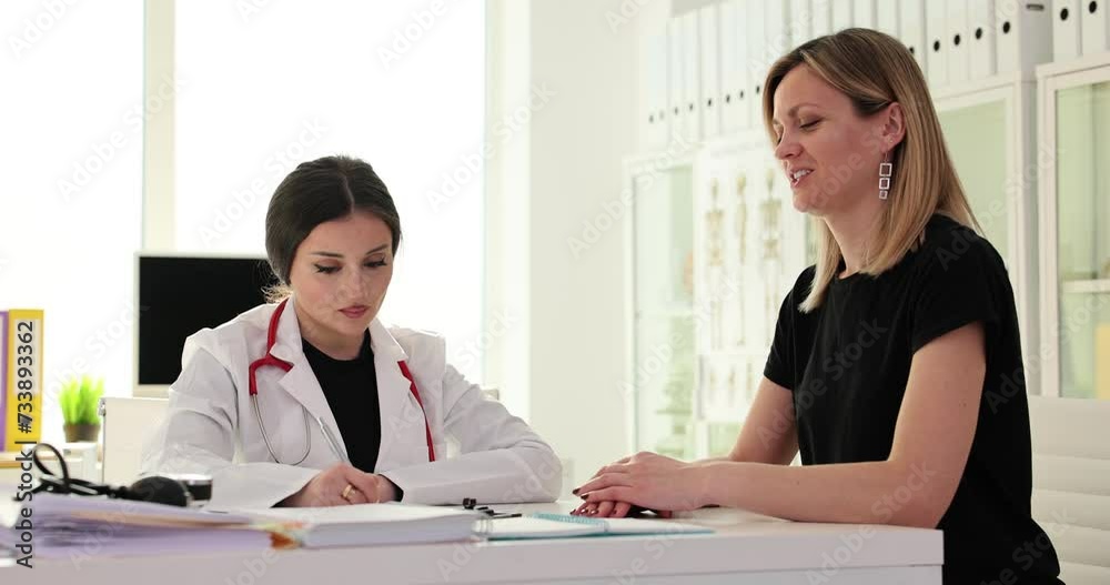 Female patient happily shares joy of improved health Female patient happily shares joy of improved health