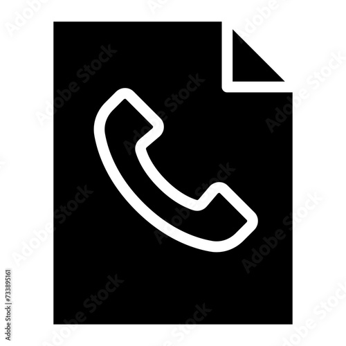 call with document icon