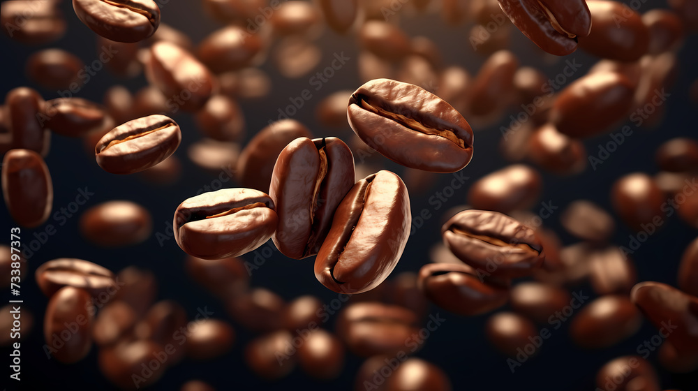 Coffee top view commercial photography, top down view with space for text Coffee top view commercial photography, top down view with space for text