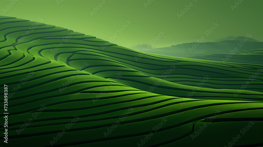 Abstract green nature landscape wallpaper background image