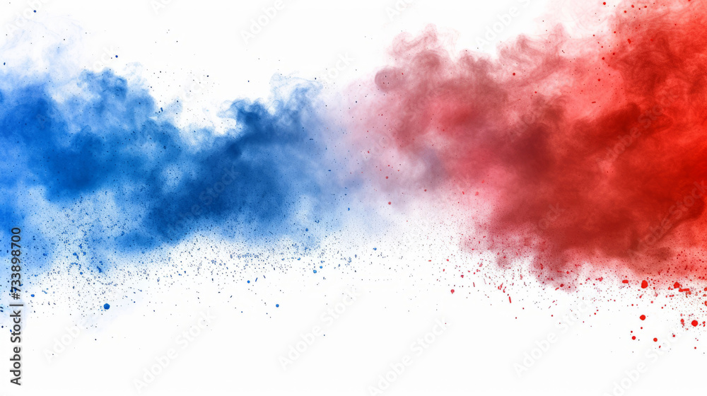 red and blue splashes