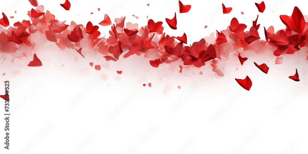 red heart White background Valentine's day, greeting,invitation,poster
