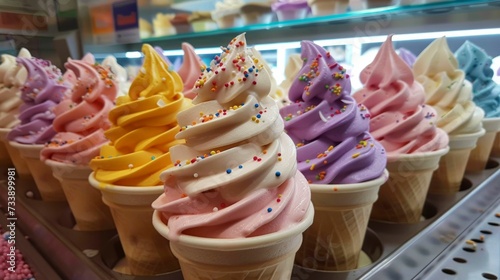 Pastel-sprinkled soft serve, in tune with Soft Pop theme