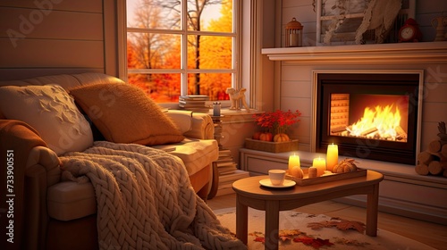 fireplace cozy fall home
