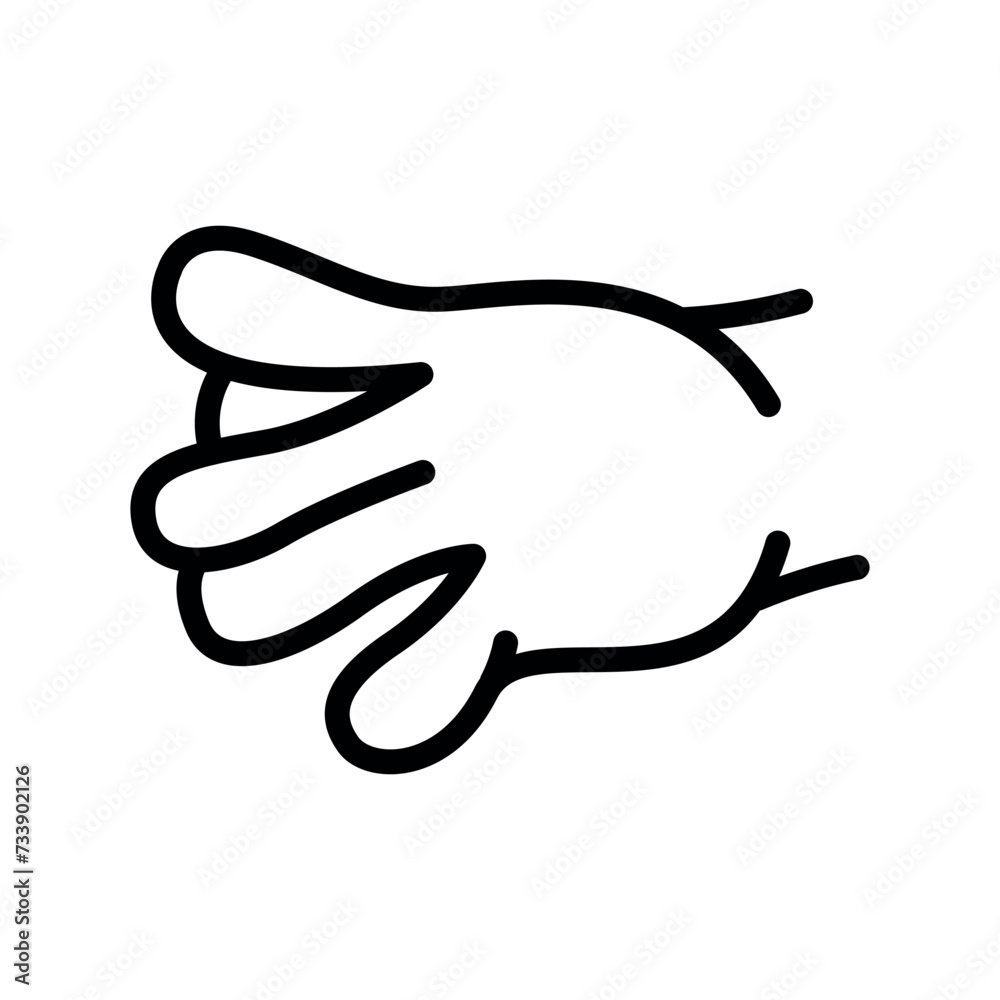 Cartoon gesture line icons set. Character hand. Cartoon gesture line icons set. Character hand.