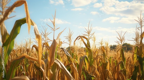 harvest mature corn