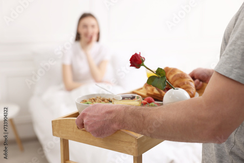Quadro em tela Romantic breakfast
