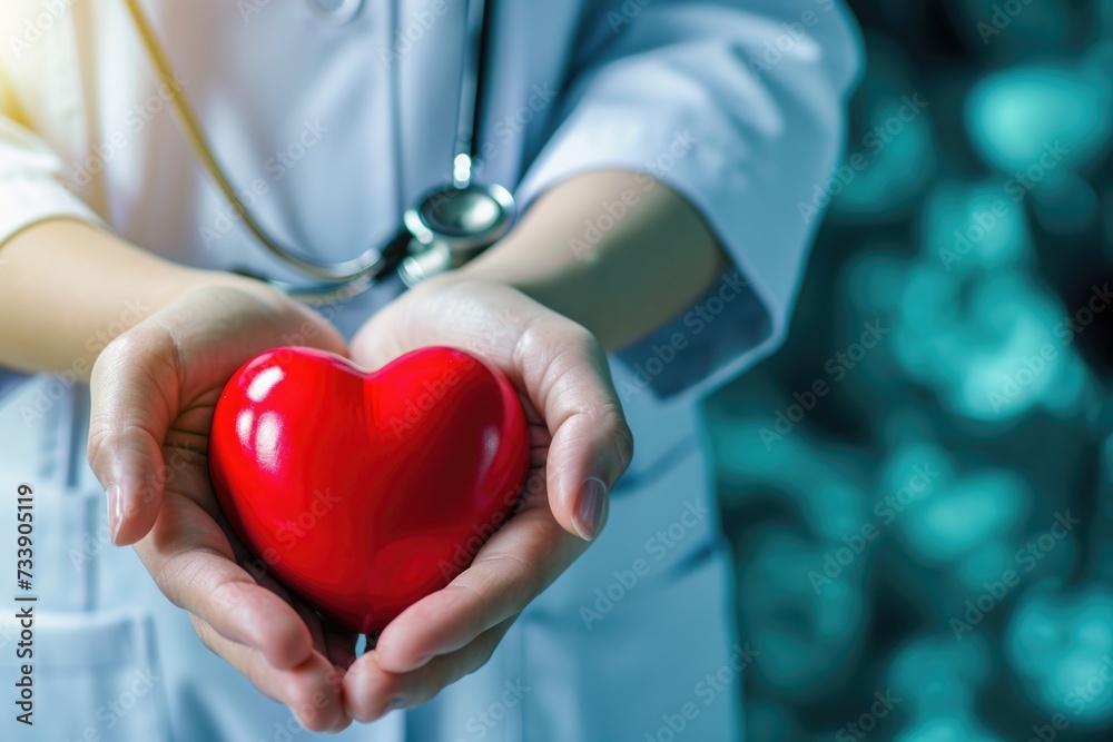 Heartshaped exercise ball with stethoscope Health awareness. Heartshaped exercise ball with stethoscope Health awareness.
