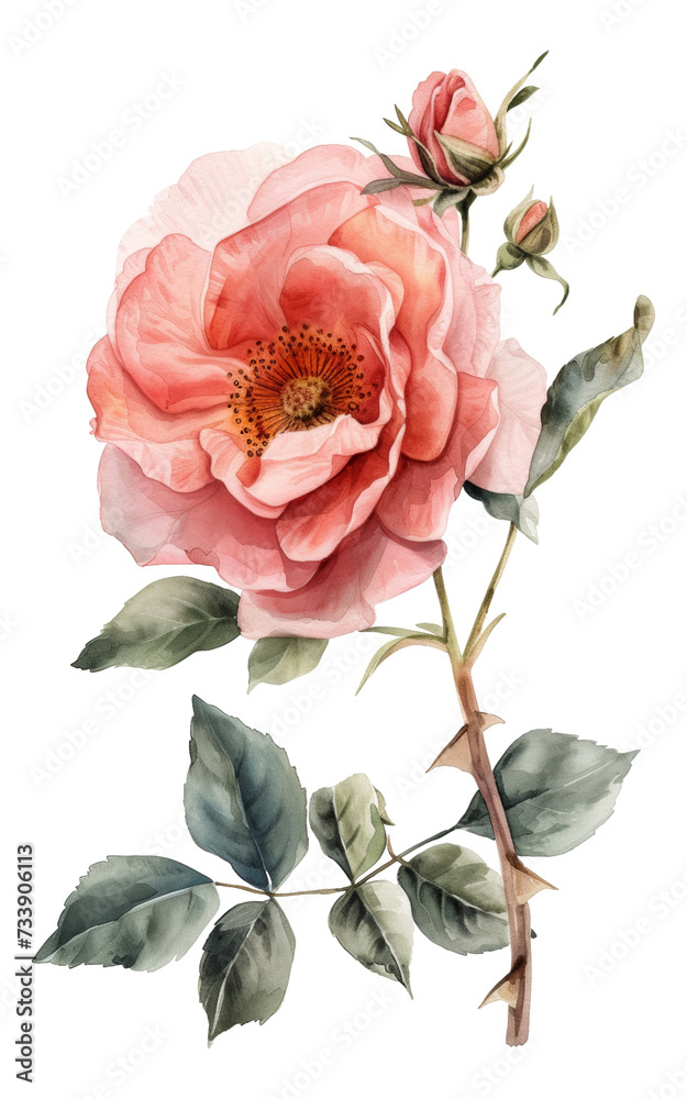Elegant, hand-painted watercolor soft flower with leaves, perfect as an embellishment for wedding invitations, greeting cards, and other stationery projects. Isolated PNG transparent background. Elegant, hand-painted watercolor soft flower with leaves, perfect as an embellishment for wedding invitations, greeting cards, and other stationery projects. Isolated PNG transparent background.