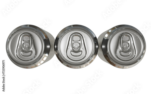 Aluminum beer and slim beverage mock up blank template. Juice, soda and beer bottles isolated on white background. Aluminum cans for design Realistic aluminum cans 3D rendering