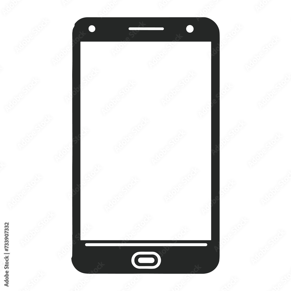 Line Art Smart mobile phone vector illustrations generated by Ai Line Art Smart mobile phone vector illustrations generated by Ai