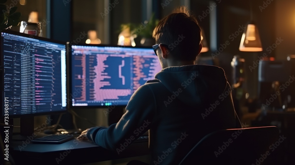 Programmers sit in front of the computer and write the source code and make changes to it Programmers sit in front of the computer and write the source code and make changes to it