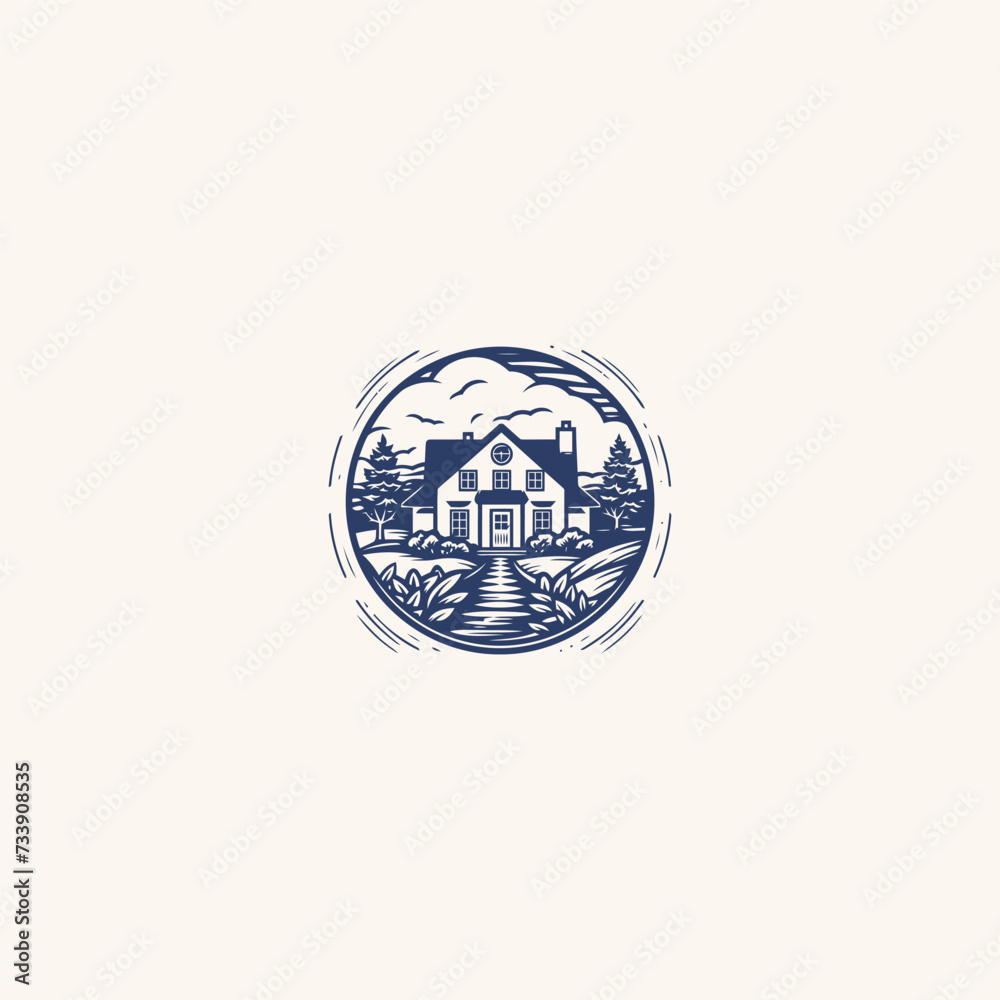 Farmhouse icon logo design vector Farmhouse icon logo design vector