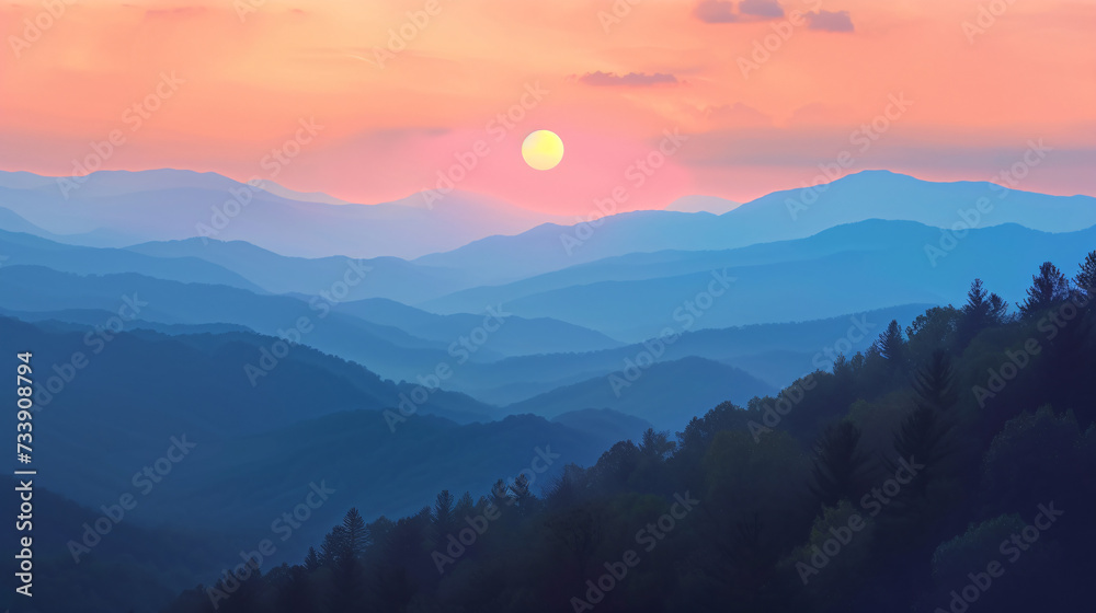 Smoky Mountain sunset.