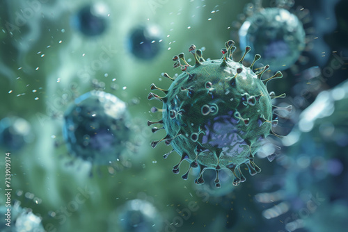 An illustration of a virus structure  healthcare  medical