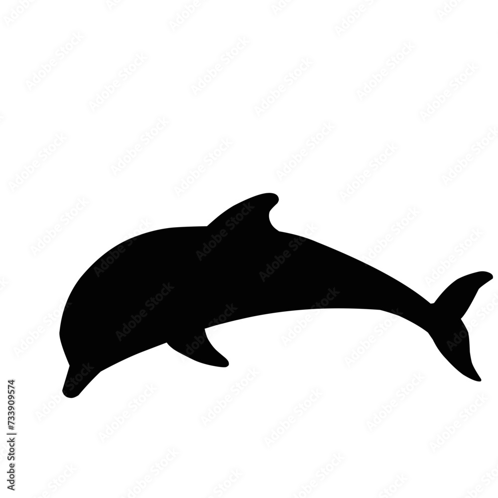 Fototapeta premium Silhouette Of Dolphin